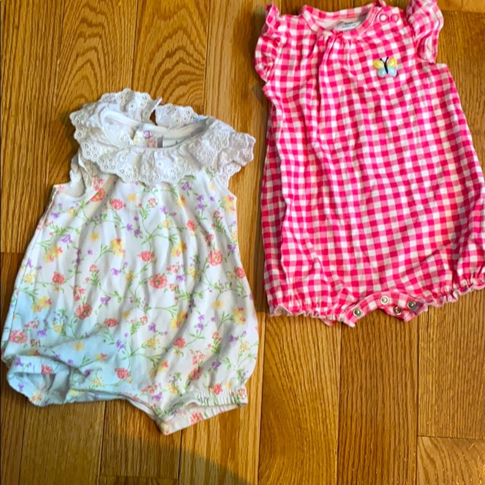 3-6 month girl romper bundle